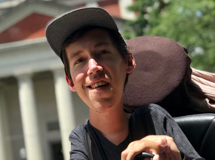 Shane, humourous story teller living with SMA